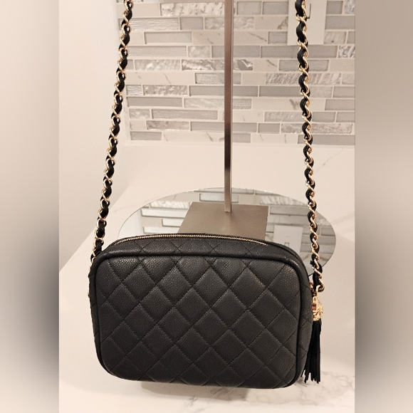 EUC Chanel Quilted Caviar Camera Bag GHW - Black Crossbody/Shoulder - Picture 10 of 15